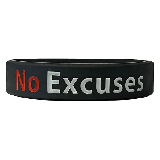 GYM BROS® "No Excuses" Silicone Wristband